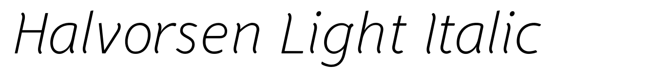 Halvorsen Light Italic